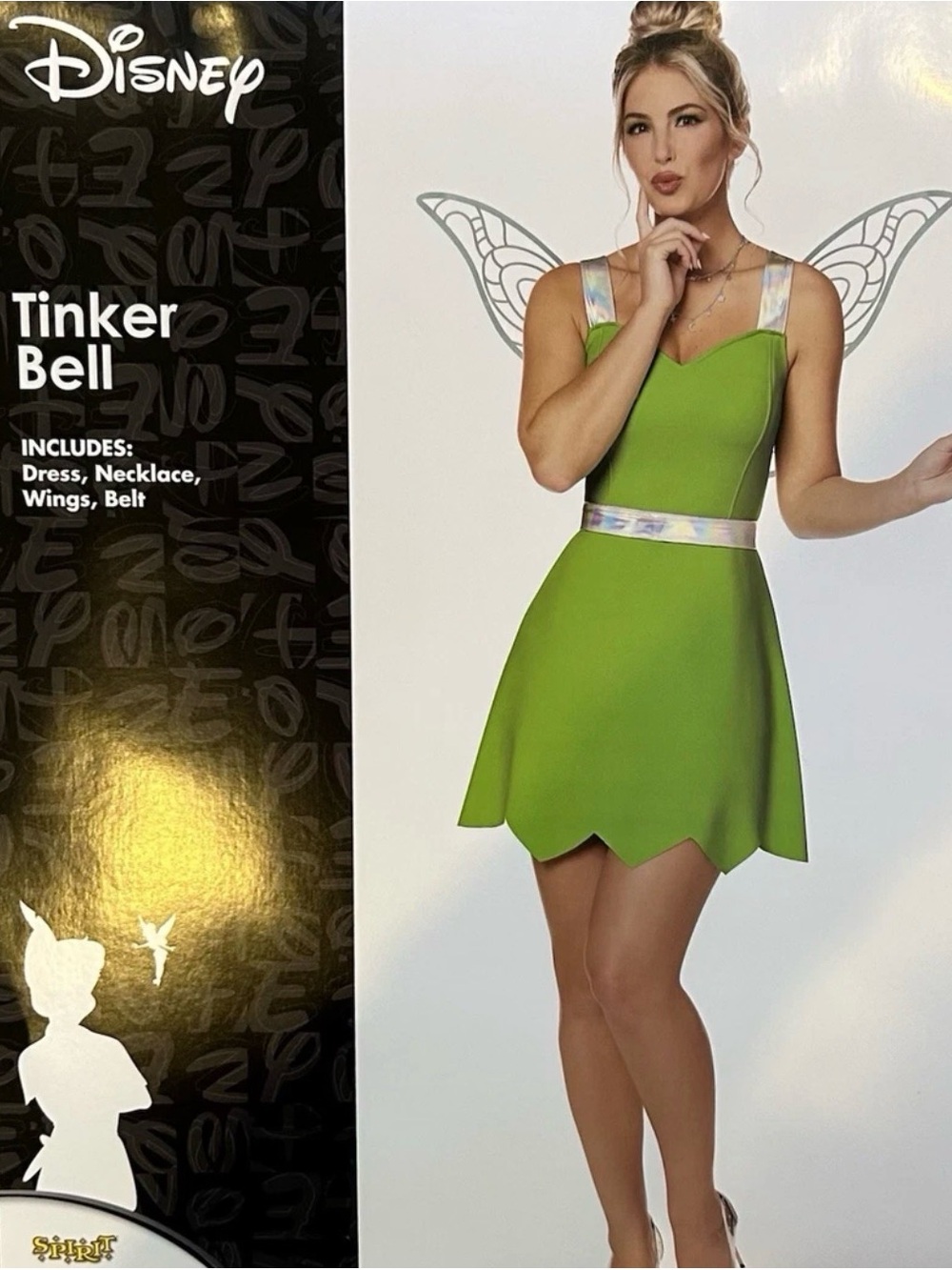 Disney Tinker Bell Adult Cosplay Dress & Wing Accessory Costume Set